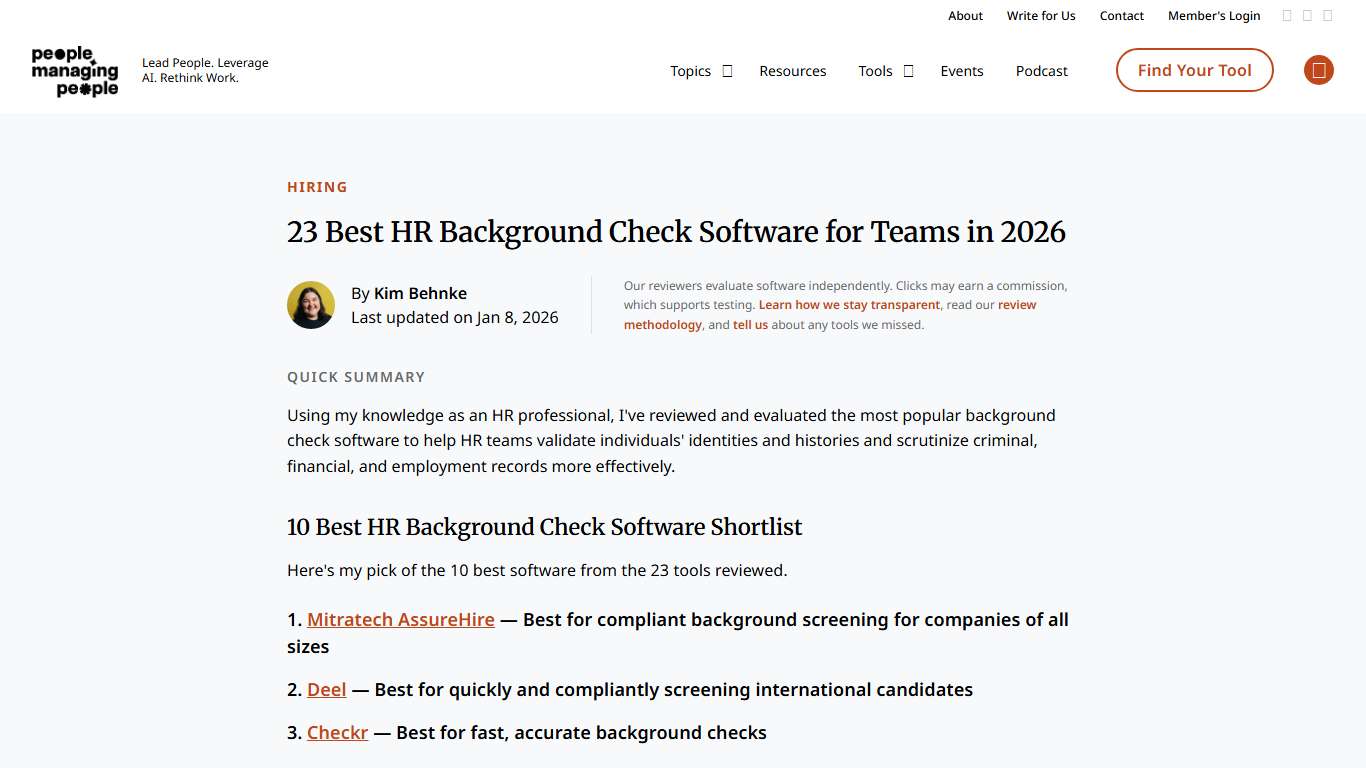 23 Best HR Background Check Software for Teams in 2026